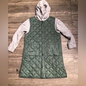Kids Quilted Vest with Hooded Sleeves